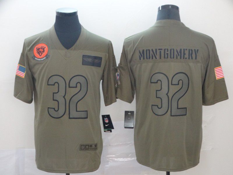 Men Chicago Bears #32 Montgomery Nike Camo 2019 Salute to Service Limited NFL Jerseys->chicago bears->NFL Jersey